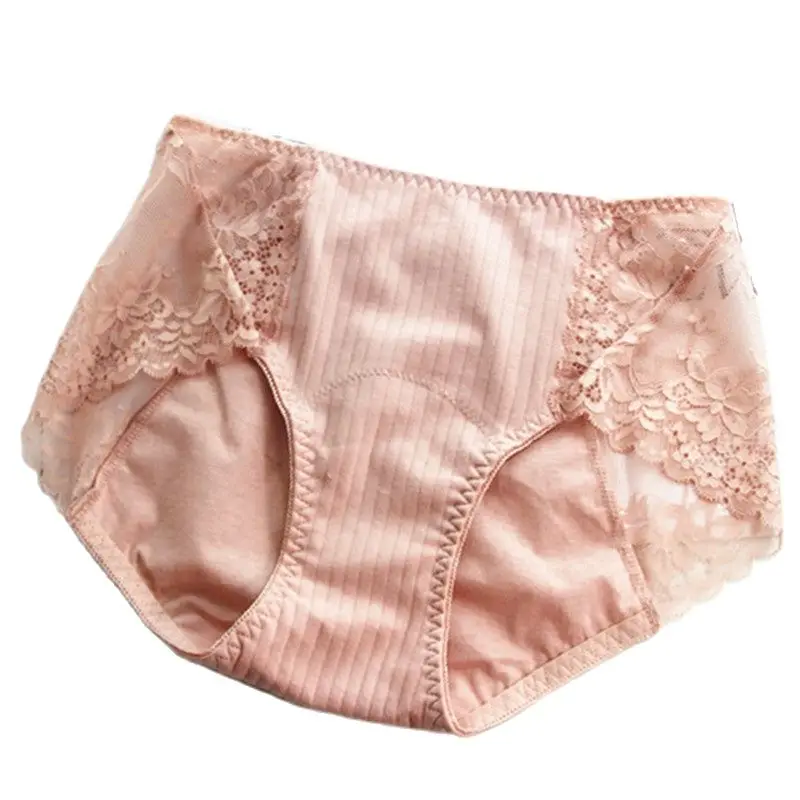 Women's Cotton Panties With Lace Briefs Comfortable Large Size Female Underwear Tell Us Which 4 Colors You Want Will Sent Soon image 3