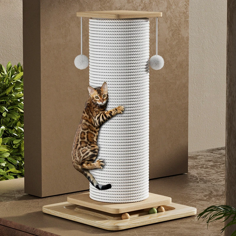 

Solid Wood Cat Scratching Board Extra Large Wear-resistant Cat Climbing Frame Integrated Type Silent and Anti Slip Pet Products