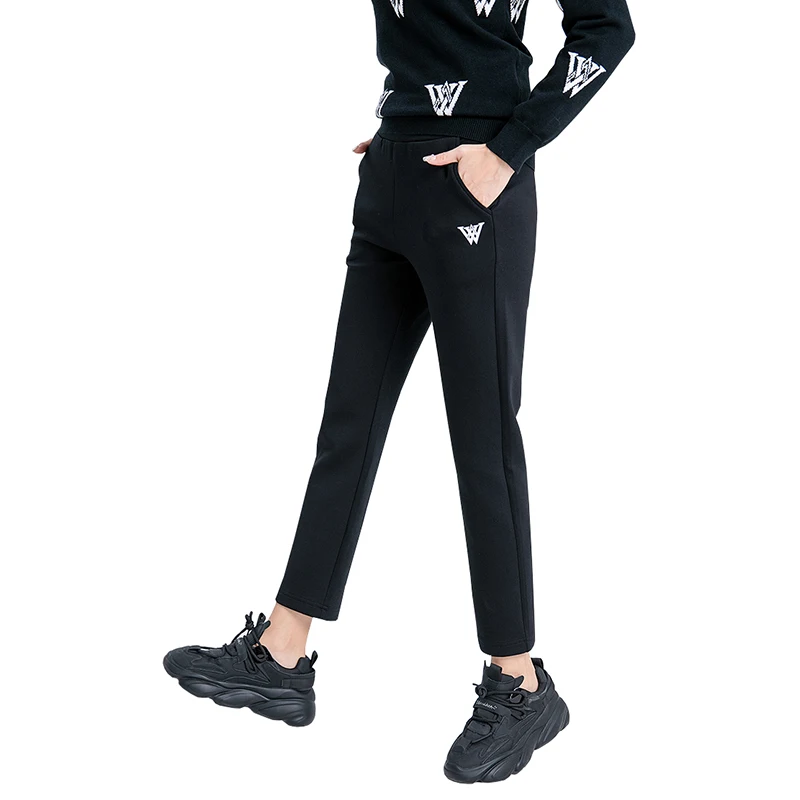 Autumn New Ladies Golf Apparel Outdoor Sports Length Pants Comfortable Breathable White Or Black Casual Sweatpants Free Shipping