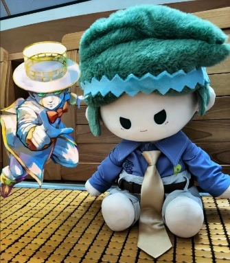 

Мягкая 40 см аниме JOJO Rohan Kishibe, плюшевая кукла для косплея, игрушки для сидения, коллекция фанатов или детей, друзей, идеальный подарок