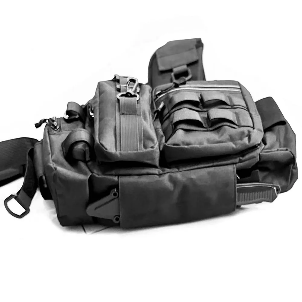 Riñonera bandolera camuflaje – Bolsa táctica multifuncional MOLLE - imagen 4