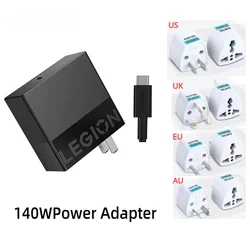 Lenovo Legion C140W GaN Adapter 140Dutput Power Small Portable PD3.1 Type-C CToC Cable for Legion Phone Tablet Laptop hurtownia