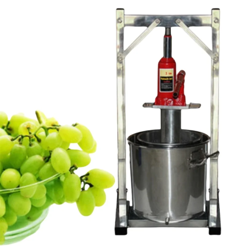 Small Home Use Manual HydraulicJack Wine Juice Press for Grape Honey Juicing Quality Fruit Vegetable Machine