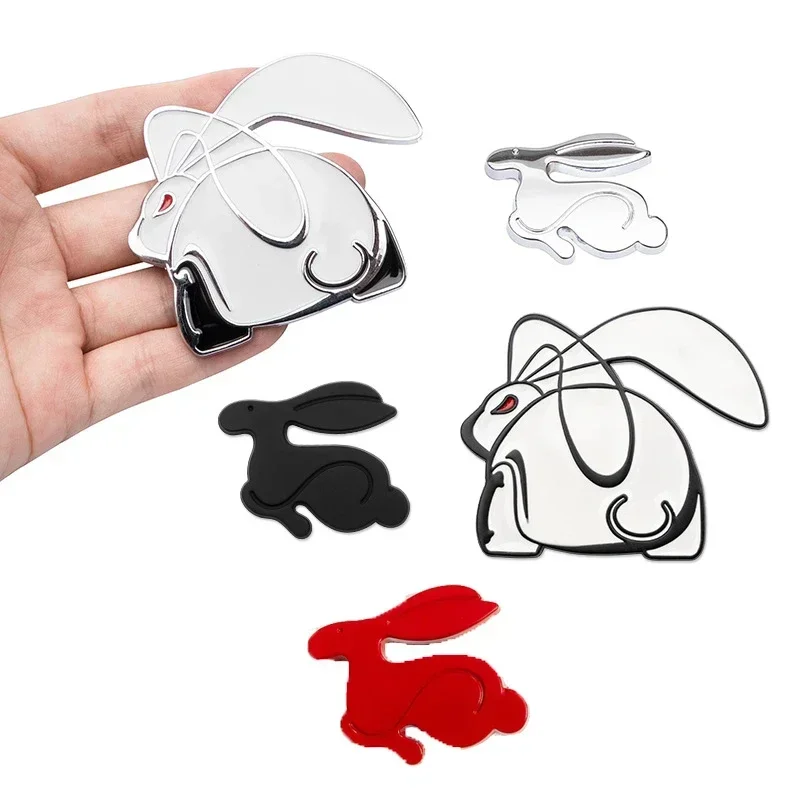 Metal Rabbit Car Body Side Emblem Tail Box Badge Sticker for VW GTI Beetle Bora Golf Passat Jetta Touareg Tiguan Polo Decoration