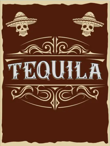 Tequila Western Style Metal Wall Plaque Art Vintage tin sign retro Pub Man Cave