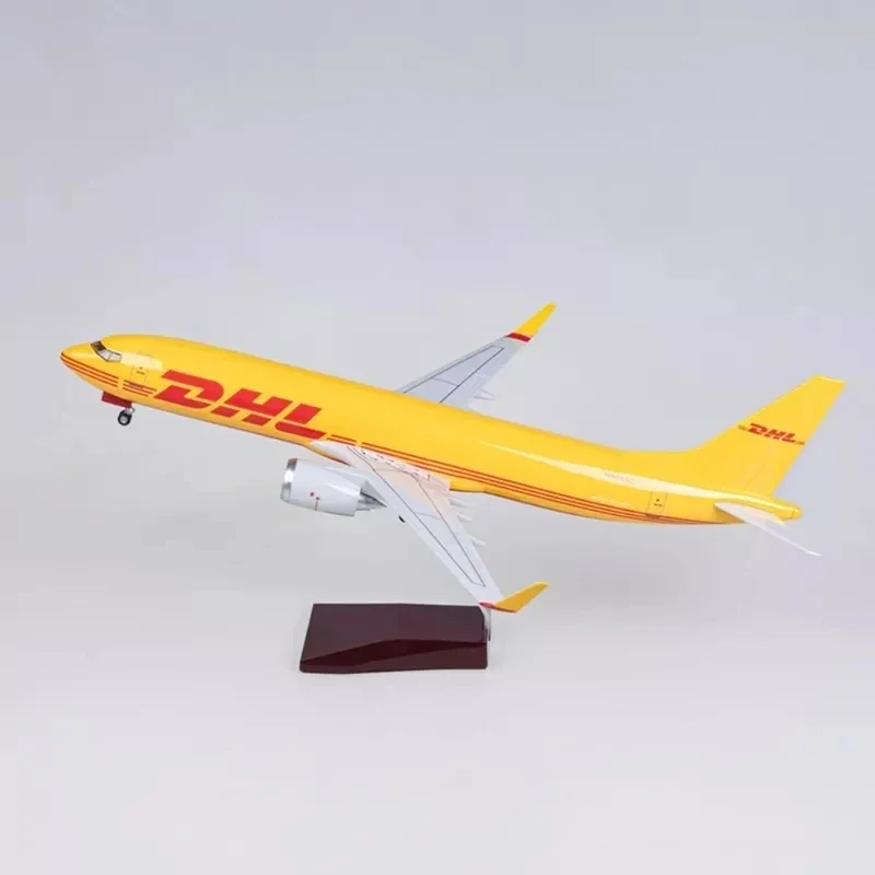 

48CM 1:85 Scale B737 Model DHL Express Airline With Base Landing Gears Alloy Aircraft Resin Plane Collectible Display Collection