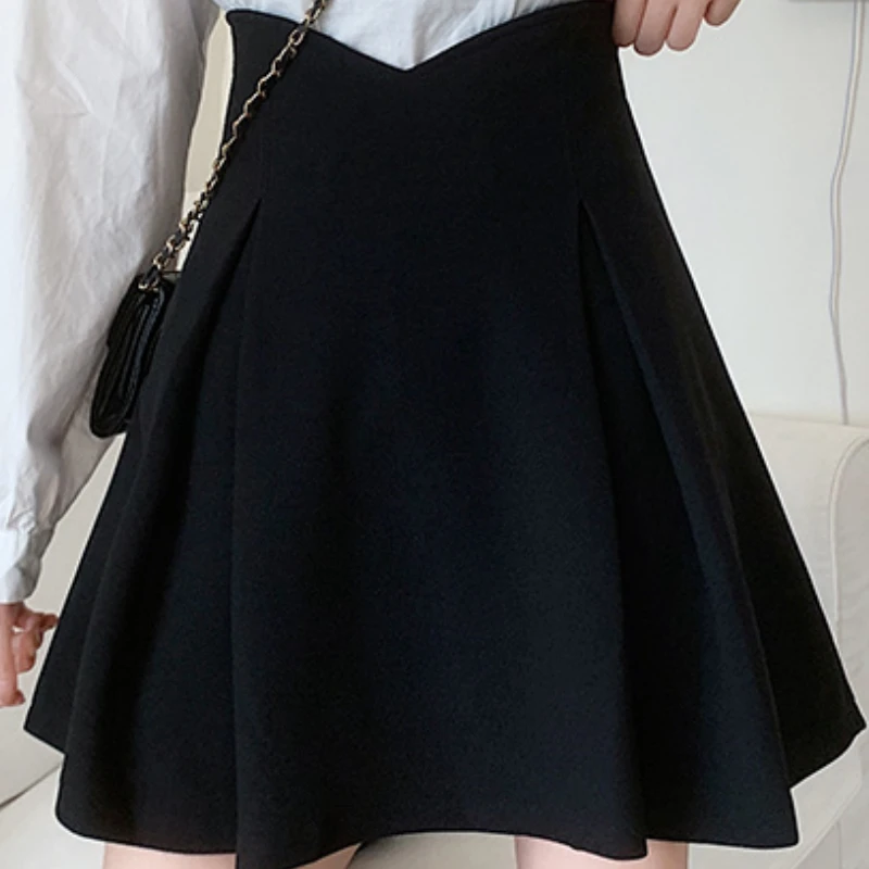 Black Skirts Women Mini Streetwear Hotsweet A-line Summer Elegant Simple Aesthetic Preppy Style Students Daily All-match Ins New