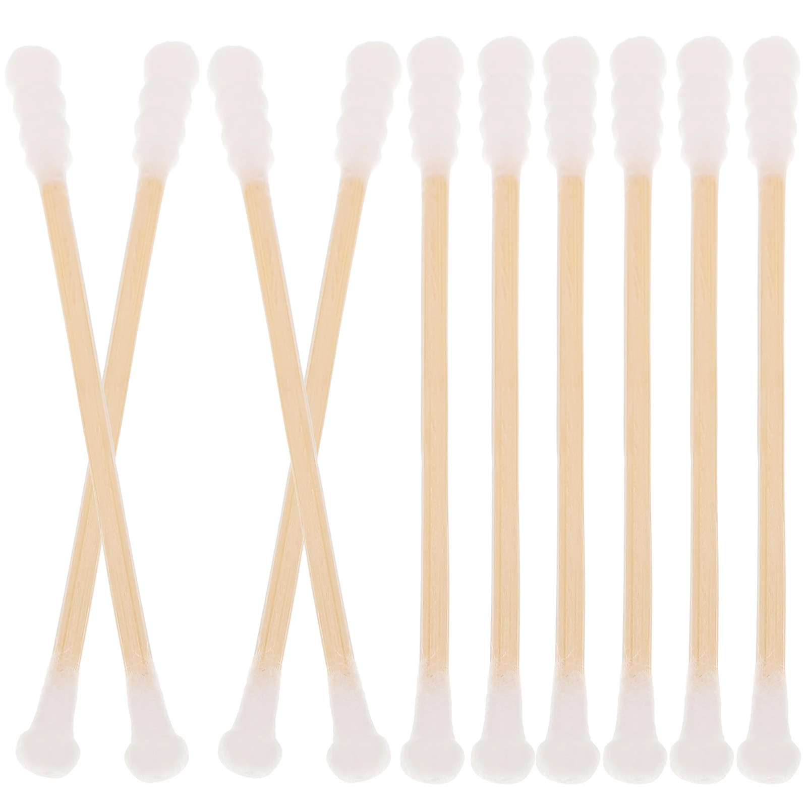 100 قطعة مسحات القطن أعواد الخيزران المتاح مزدوجة نهاية سلامة الطفل الأذن تنظيف السفر خفيفة الوزن المحمولة كرات القطن