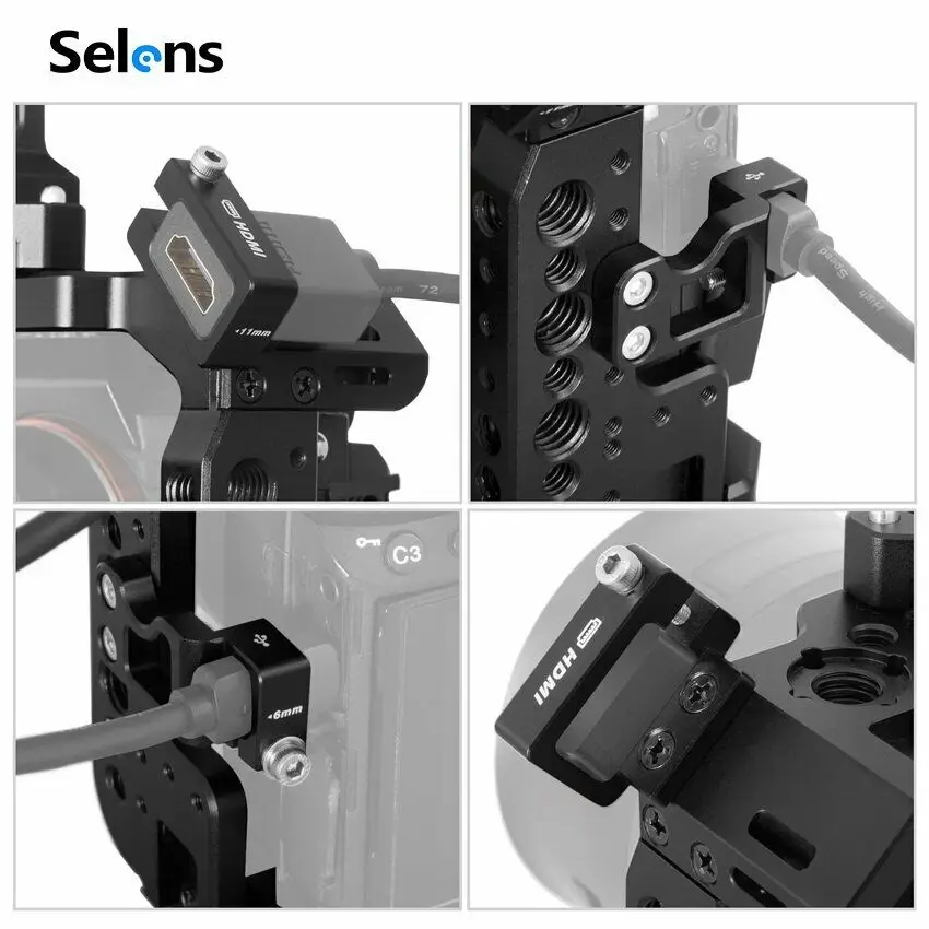 Selens – poignée supérieure pour appareil photo, chaussure froide a7iii a7r3 a7m3, Cage pour Sony A7RIII /A7III/A7III, Cage en alliage d'aluminium, accessoires de photographie