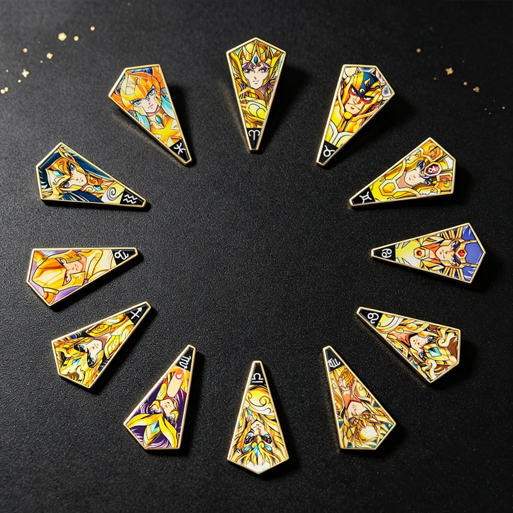 Japanese Anime Hard Enamel Pin Constellation Badge On Backpack Lapel Pins Brooches for Jackets Cosplay Accessories Gift Toys
