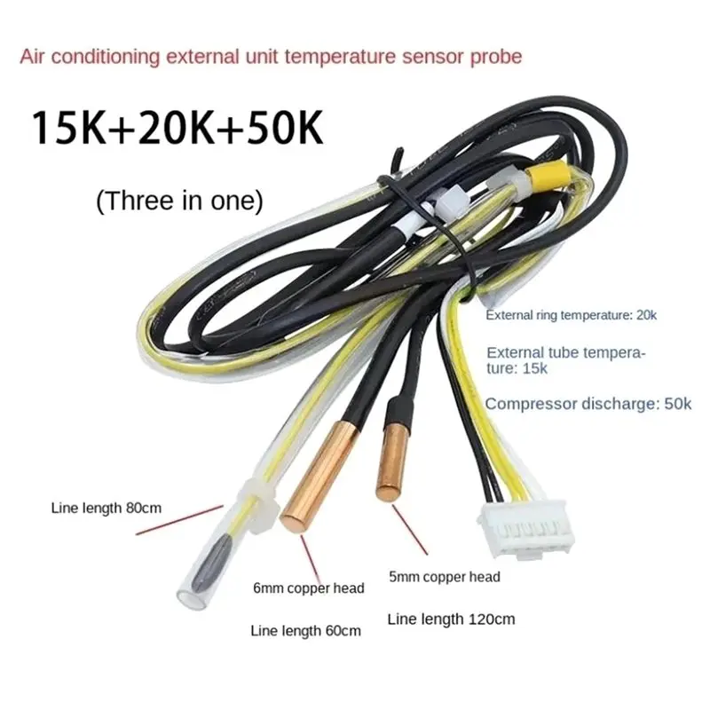 DT25 Variable Frequency Air Conditioner Outdoor for Unit Sensor 15K 20K 50K, Suitable for Gree Air Conditioner Repair,