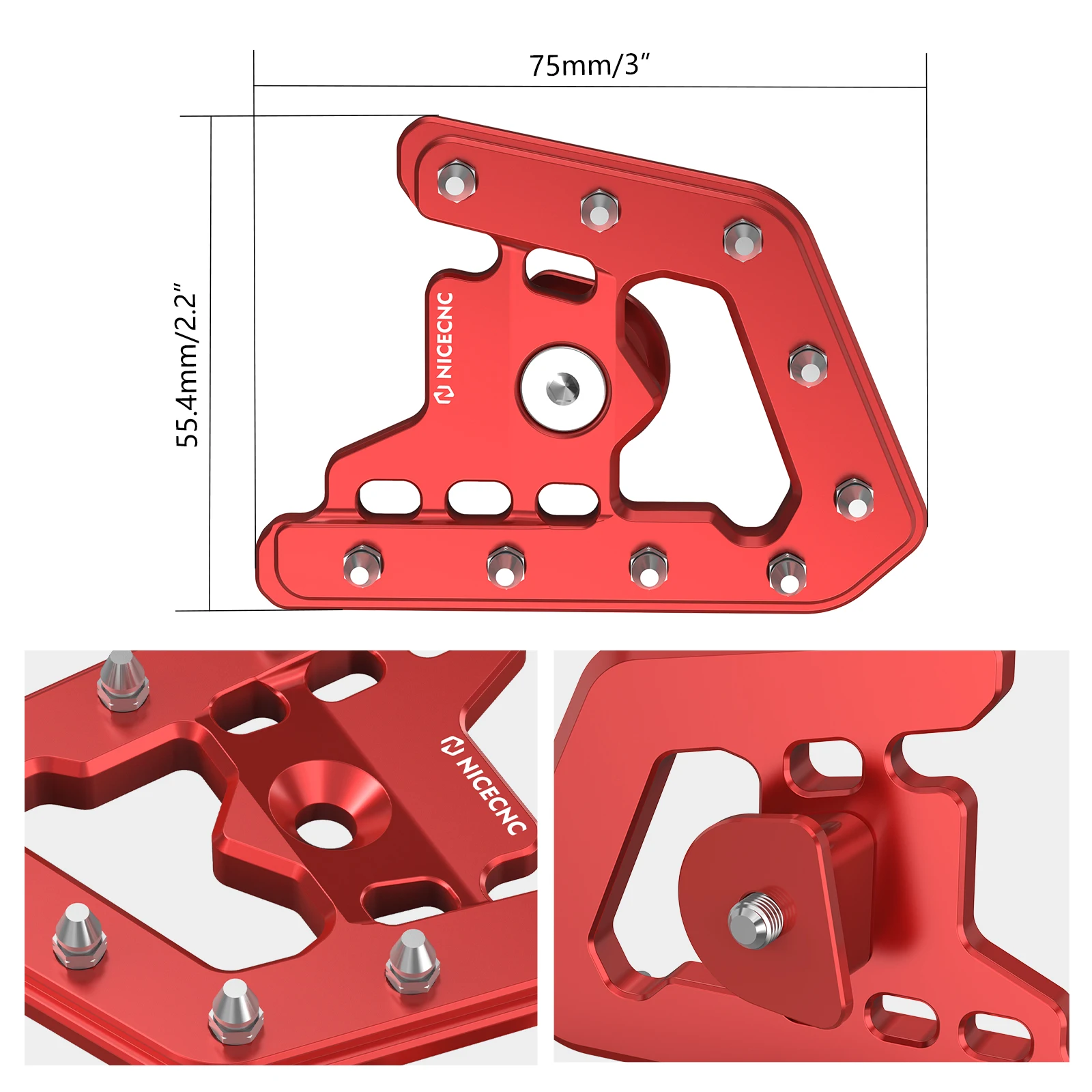 NICECNC For Yamaha Raptor 700 2006-2012 ATV Rear Brake Pedal Lever Extension Extender Raptor 700 YFZ700 Aluminum ATV Accessories