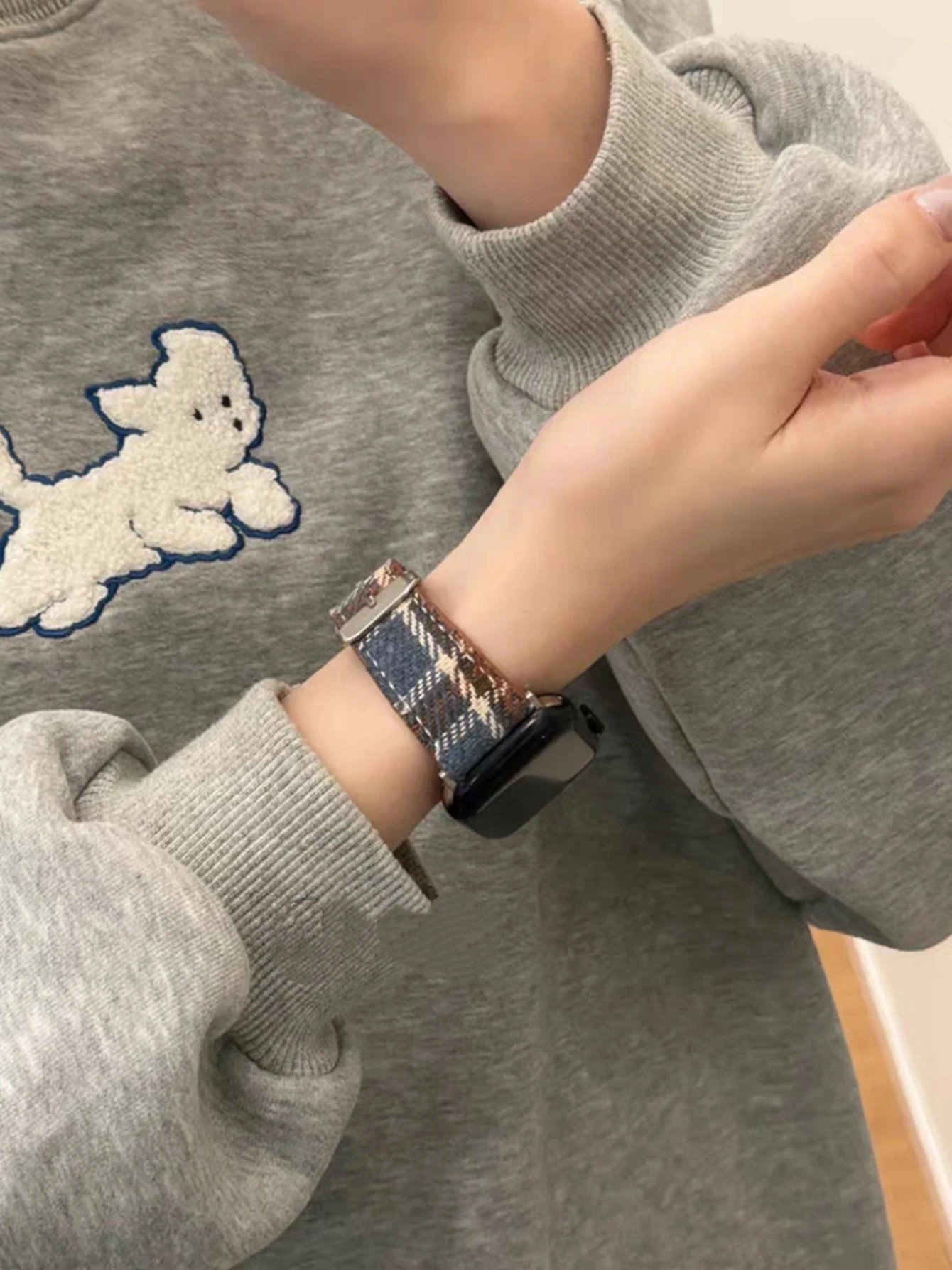 

Maillard Wool Plaid Braid Strap For Apple Watch band 44mm 40 45 41 49 42 38 Winter band For Ultra Series 11 10 9 8 SE 7 6 5 4 3