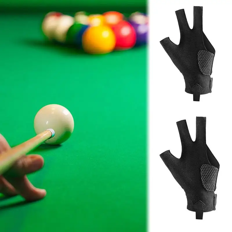 Gants de billard à trois doigts pour hommes et femmes, mitaines de sport de queue, accessoires d'entraînement, magasins