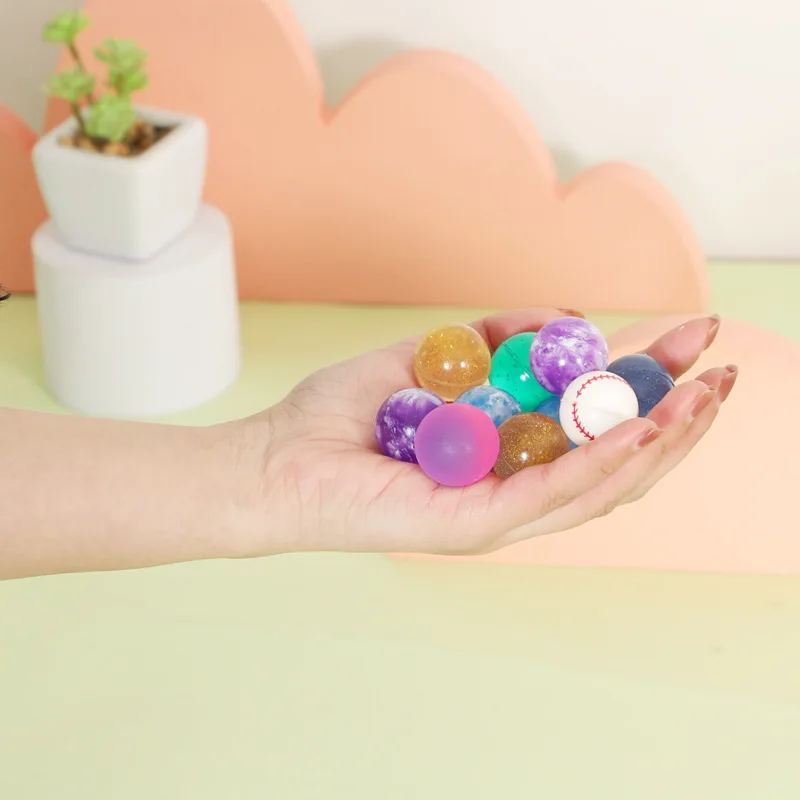 20pcs/bag Mix Multicolor Bouncy Ball Jumping Bead Toys Party Favor Treat Kids Birthday Guest Gifts School Reward Goodie Filler