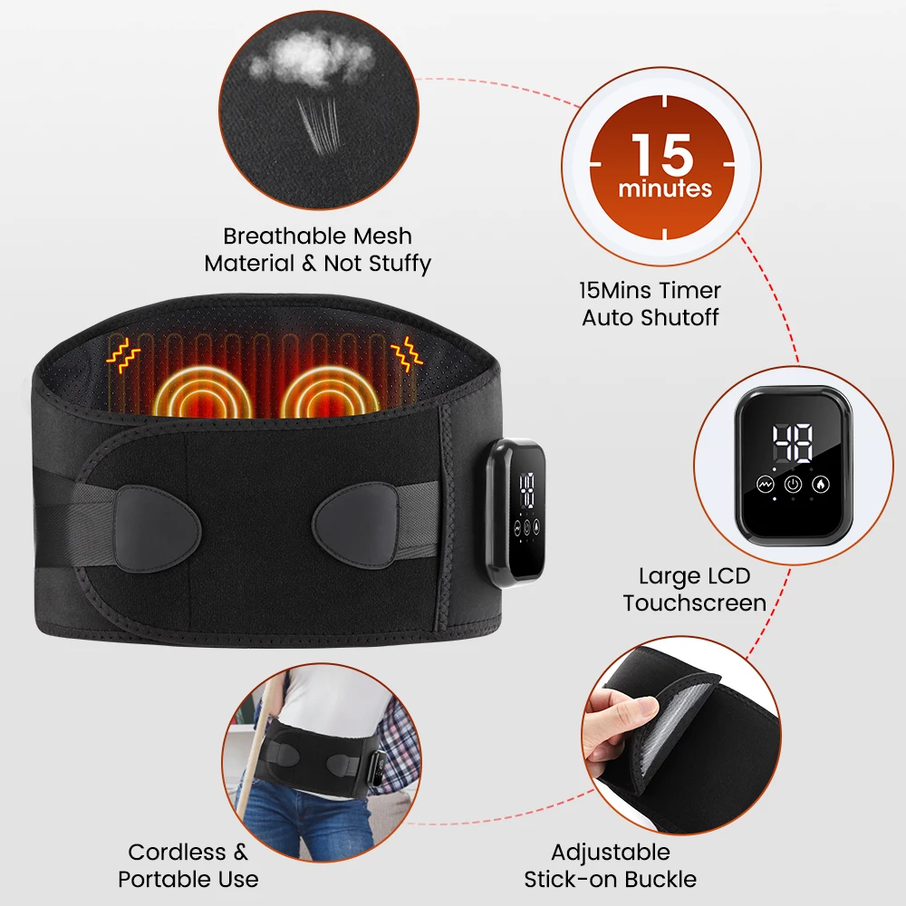 Electric Heated Waist Massage Belt Rechargeable 3 Levels Vibration Massage Lumbar Support Brace Women Menstrual Heating Pad - AliExpress 66 Electric Heated Waist Massage Belt Rechargeable 3 Levels Vibration Massage Lumbar Support Brace Women Menstrual Heating Pad - AliExpress 66