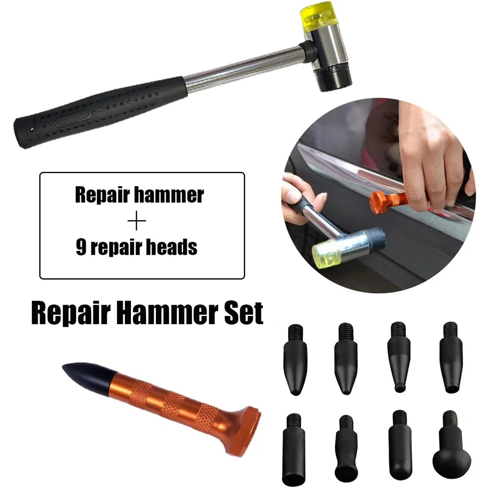 Professional PDR Hammer and Punch Tool Set for Paintless Dent Repair, Auto Body Dent Removal Kits,