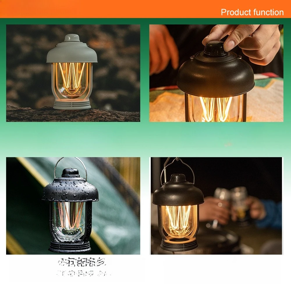 

Outdoor Camping Light Waterproof Lighting Multifunctional Portable Hangable Retro Camping Light Tent Camping Light