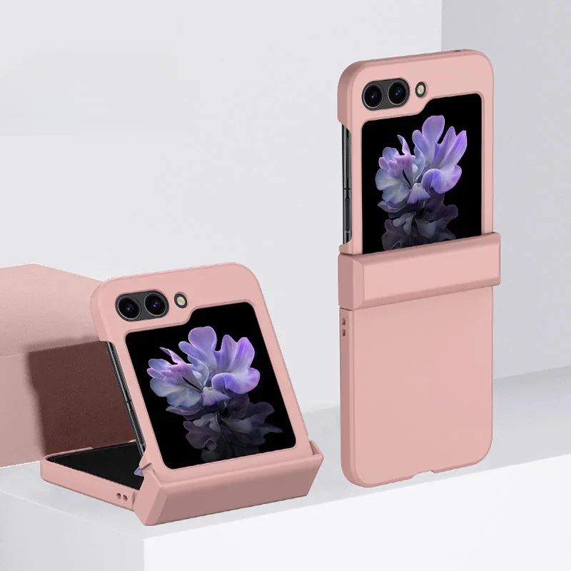 Hard Shell Skin Feel Phone Case for Samsung Galaxy Z Flip 6 5 4 3  Flip6 Flip5 Flip4 Flip3 5G Hinge Protection Shockproof Cover