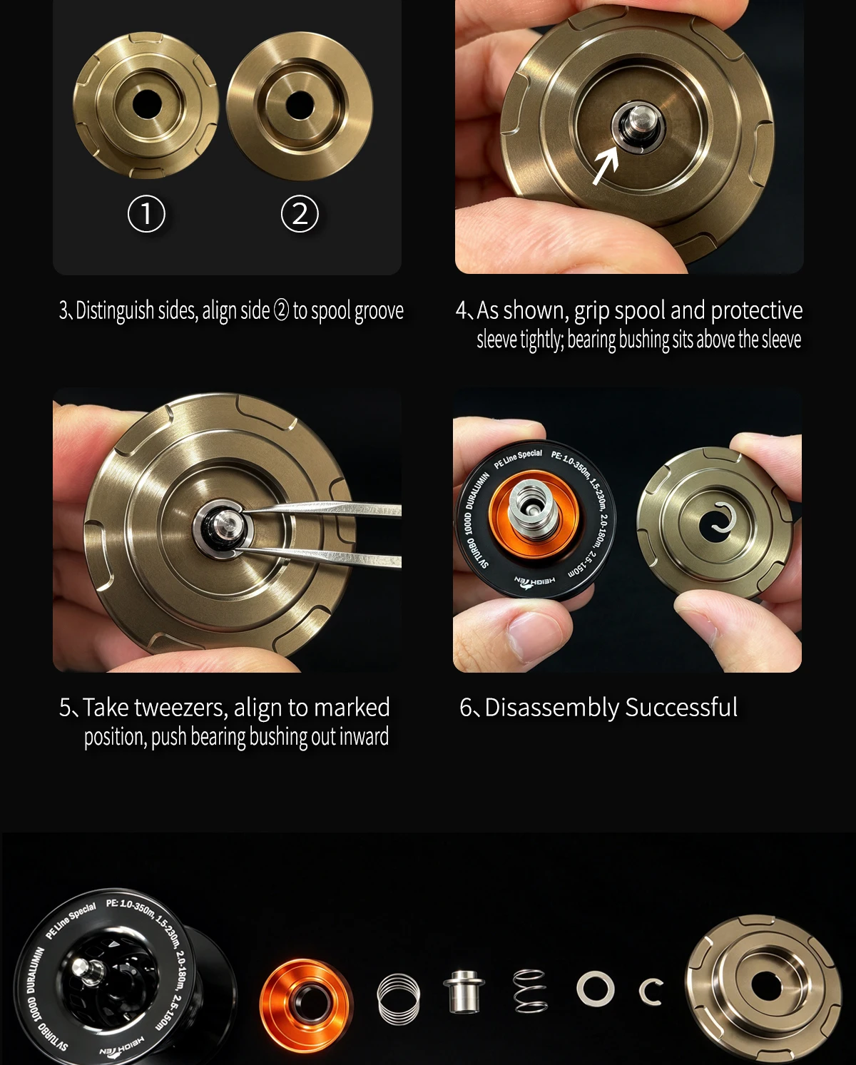 HEIGHTEN Zilong Spulen-Entfernungswerkzeuge für Daiwa Baitcasting-Spulen – Detail 10