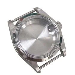 For NH36 NH35 Case 36mm Magnifier Acrylic Glass Stainless Steel Watch Case Transparent/Solid Bottom for NH35/NH36/4R