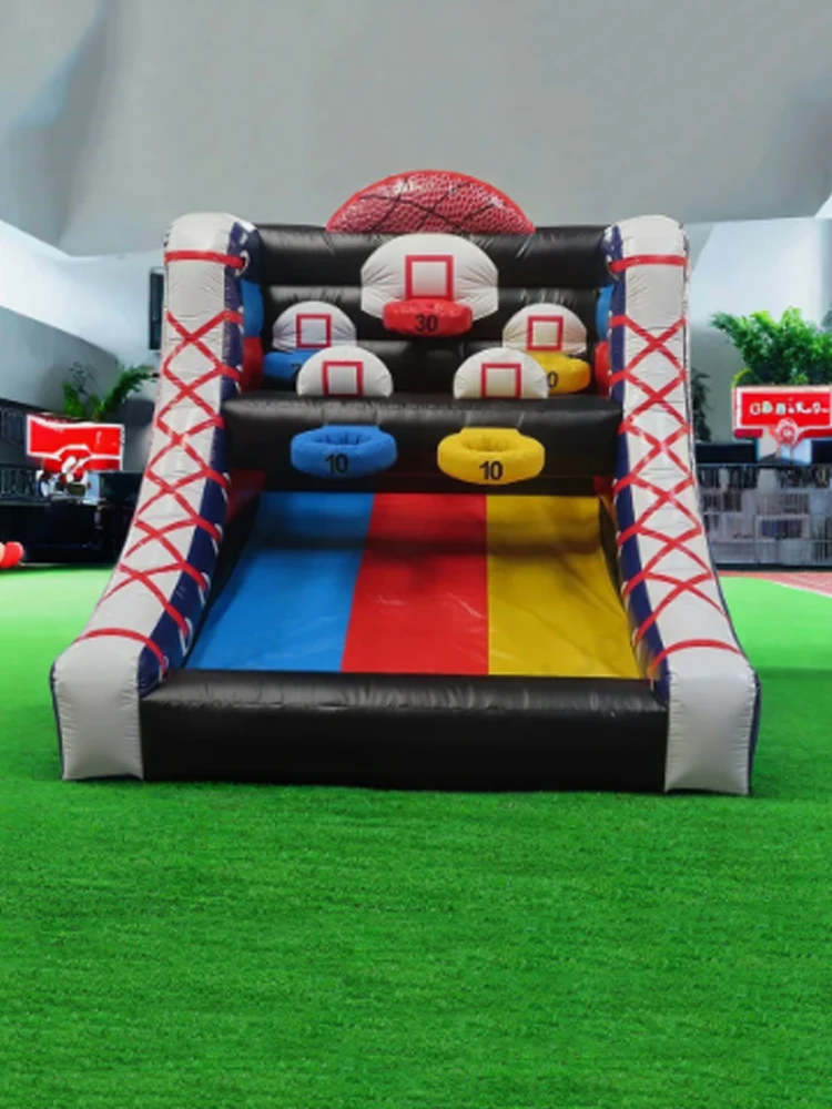 Inflatable Basketball Hoop Shot Inflatable Party Basketball Interactive Game With Commercial Blower