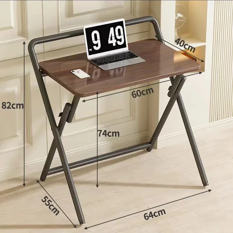 AOLIVIYA Foldable Computer Desk Simple Desk Folding Table Study Table Home Desk Bedroom Bedside Double Small Table