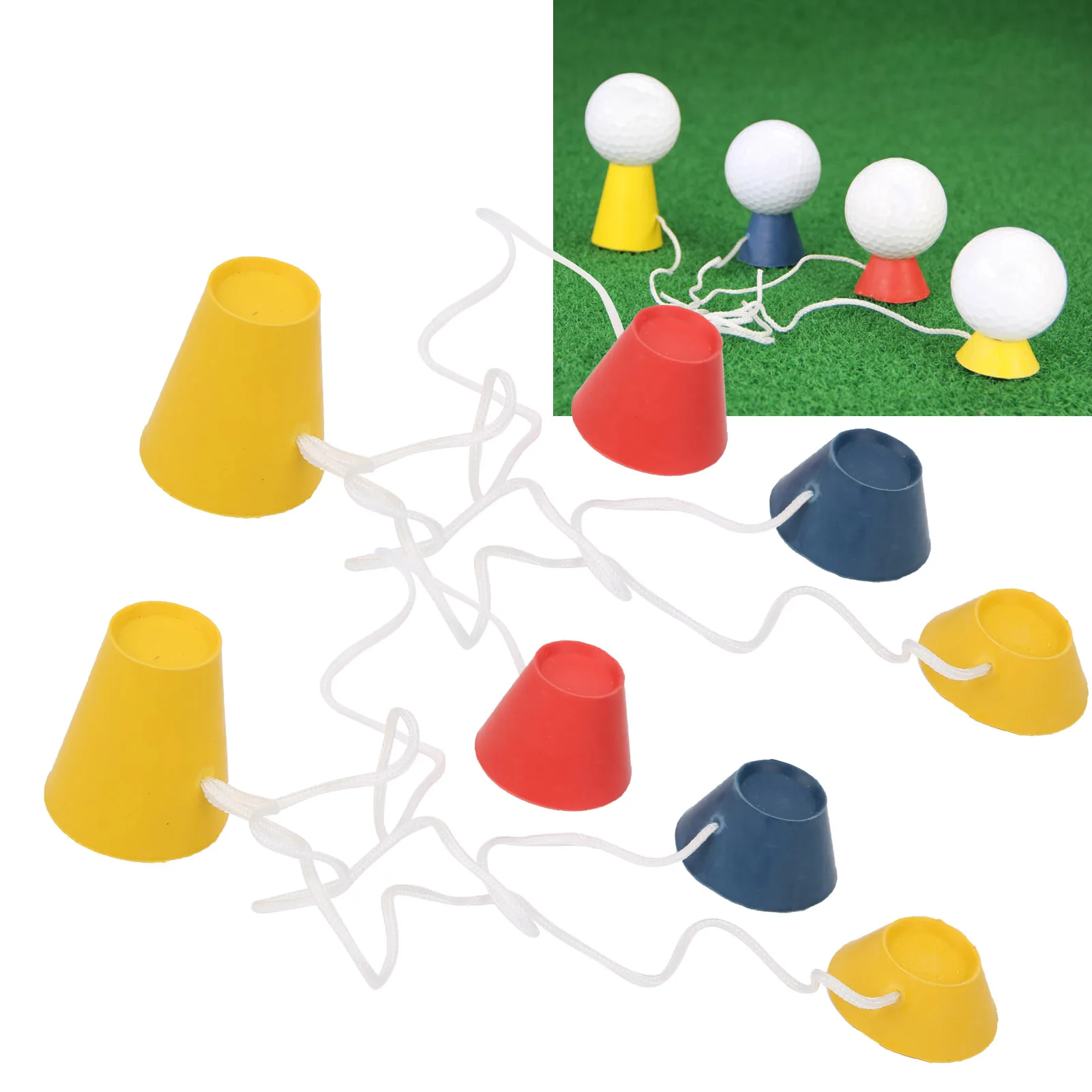 2Set Portable Rubber Winter Golf Tees Wear Resistant Sports Accessory 4 Different Sizes