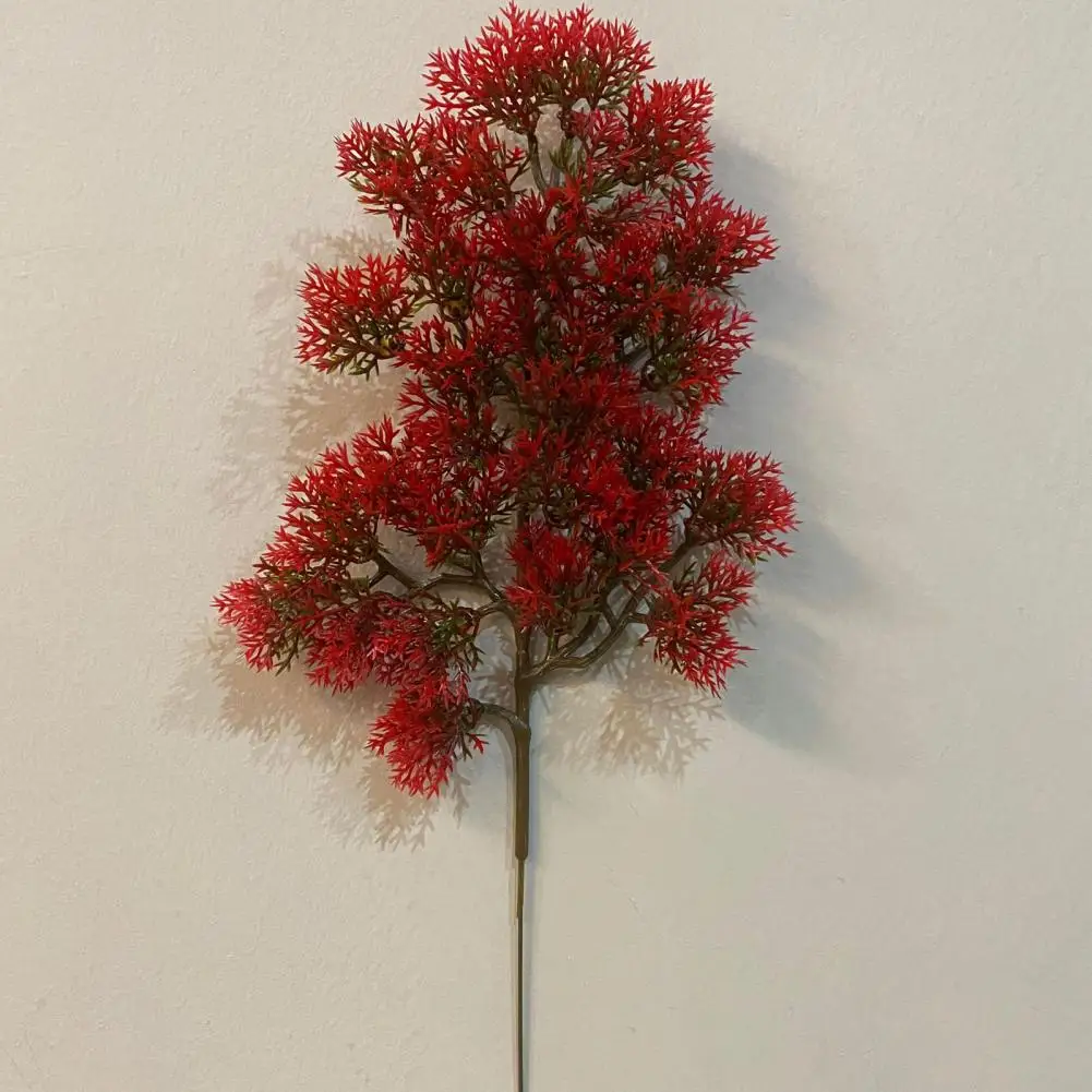 Plante de Simulation de 1 branche, Arrangement floral capriché, fausse tige de pin, fausse plante colorée