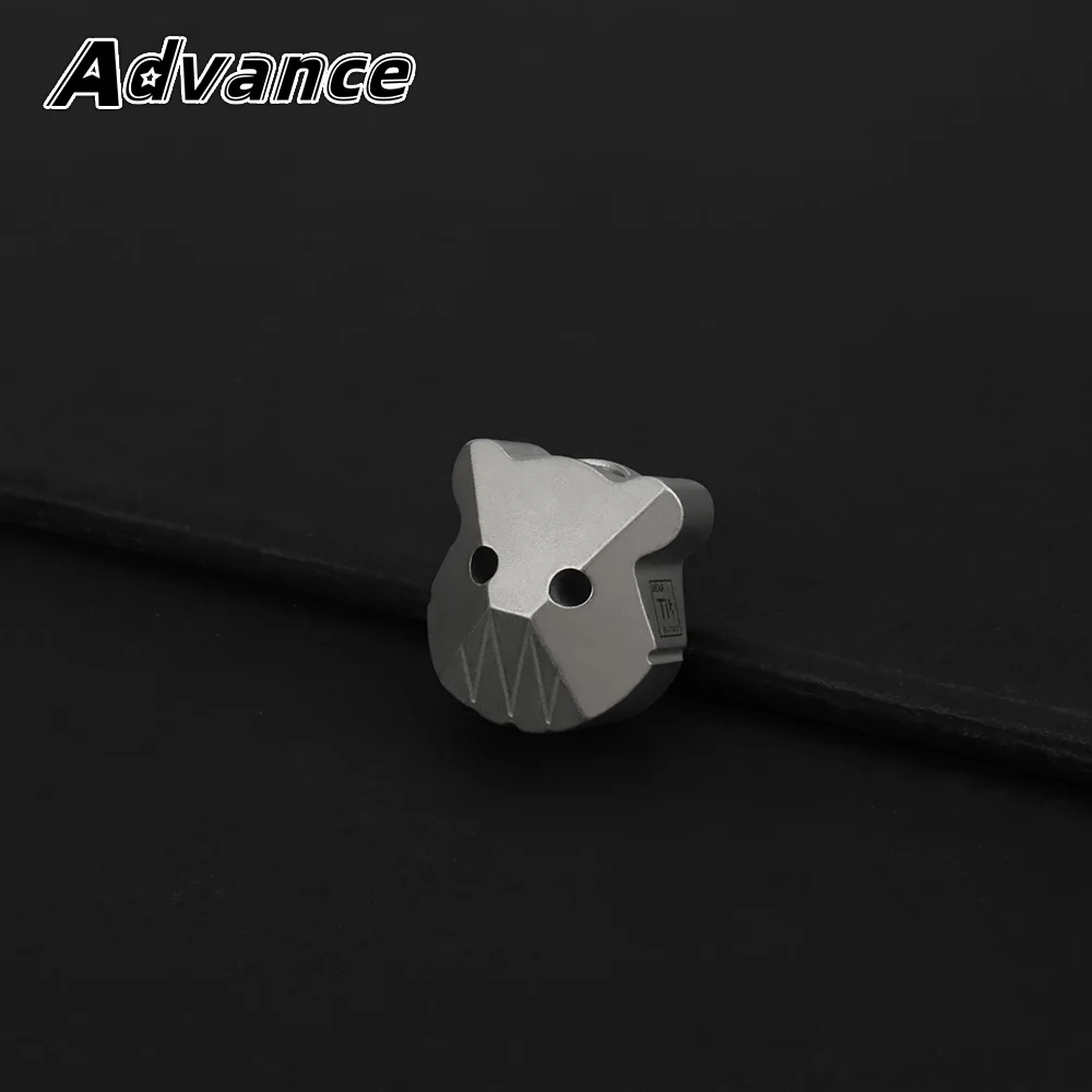 Titanium Alloy Bear Knife Bead DIY Creative Landing Paracord Beads Outdoor Camping Equipment Accessories