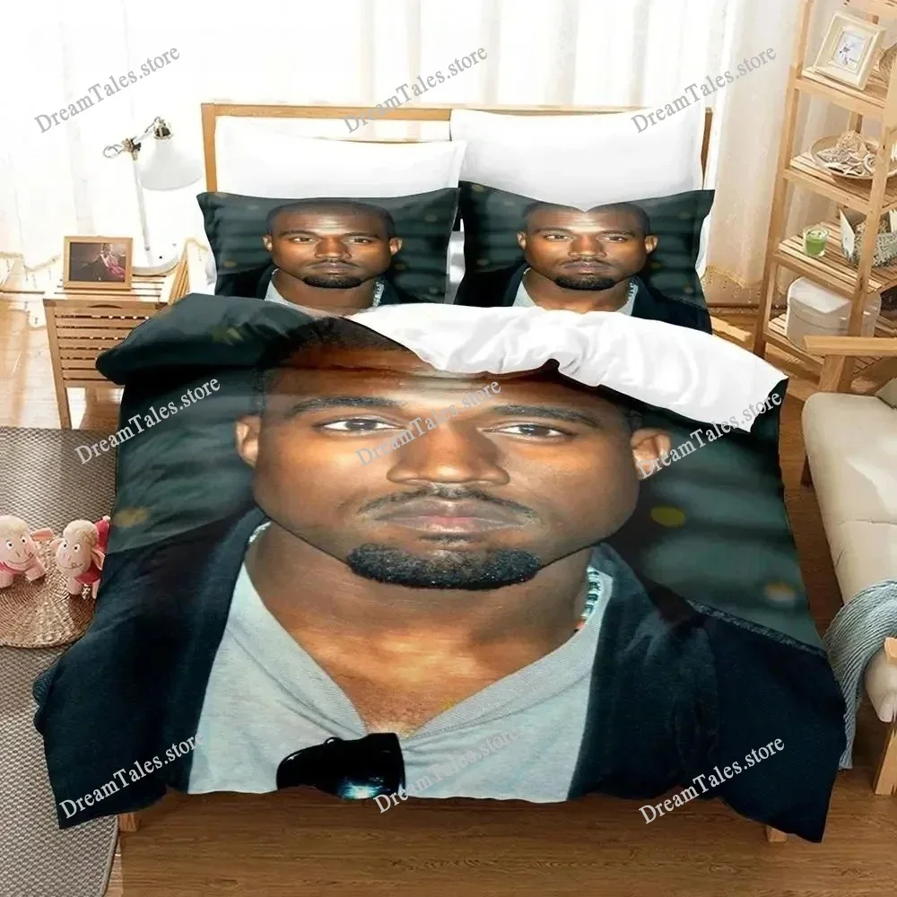 Kanye West Bedding Set Single Twin Full Queen King Size Bed Set Adult Boys Bedroom Duvet Cover Sets 3D Print Anime Luxury Gift74