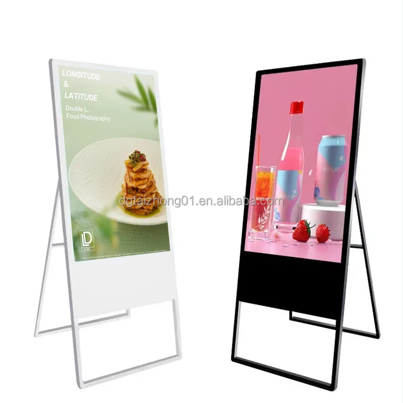 Publicidad interior del cartel del sistema Android de la pantalla táctil de la pantalla LCD de la señalización de 49/55inch con el soporte del piso