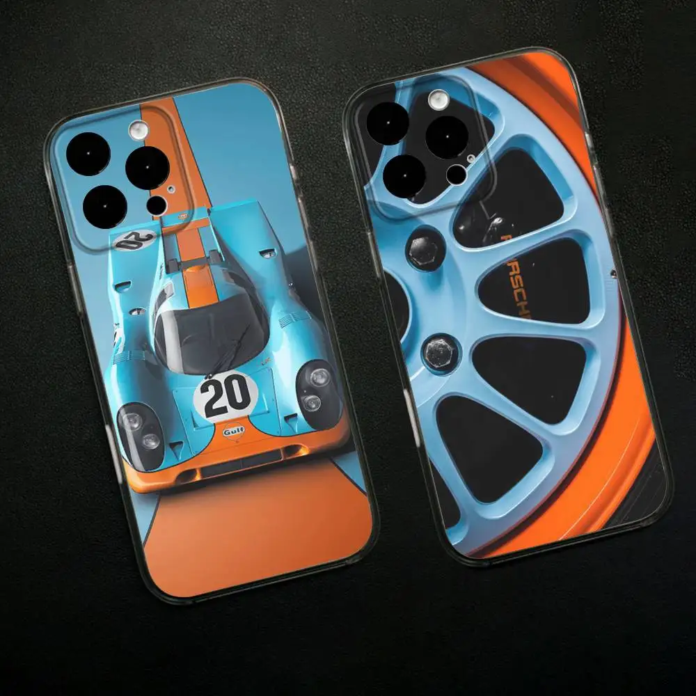 

Star G-Gulf Ra-cing Car Phone Case For iPhone 16,15,14,13,12,11 Plus,Pro,Max,XR,XS,X,7,8 SE,Mini Transparent Silicone Soft