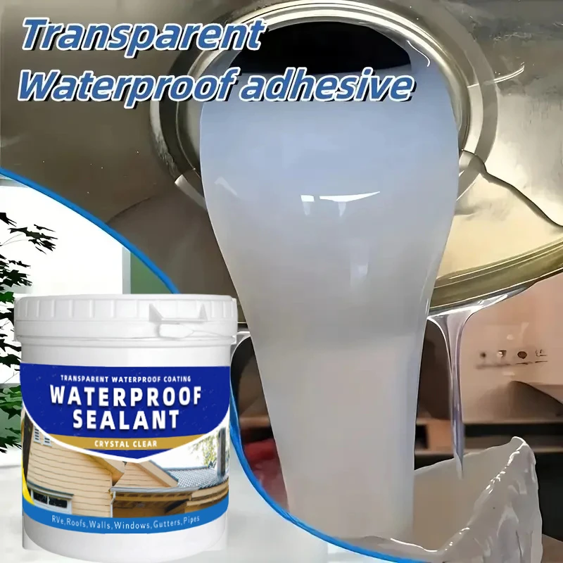 

300/600g RV Transparent Waterproof Sealant Leak Repair Paste, Suitable for for RV Roof, Windows, Durable & Flexible Sealant