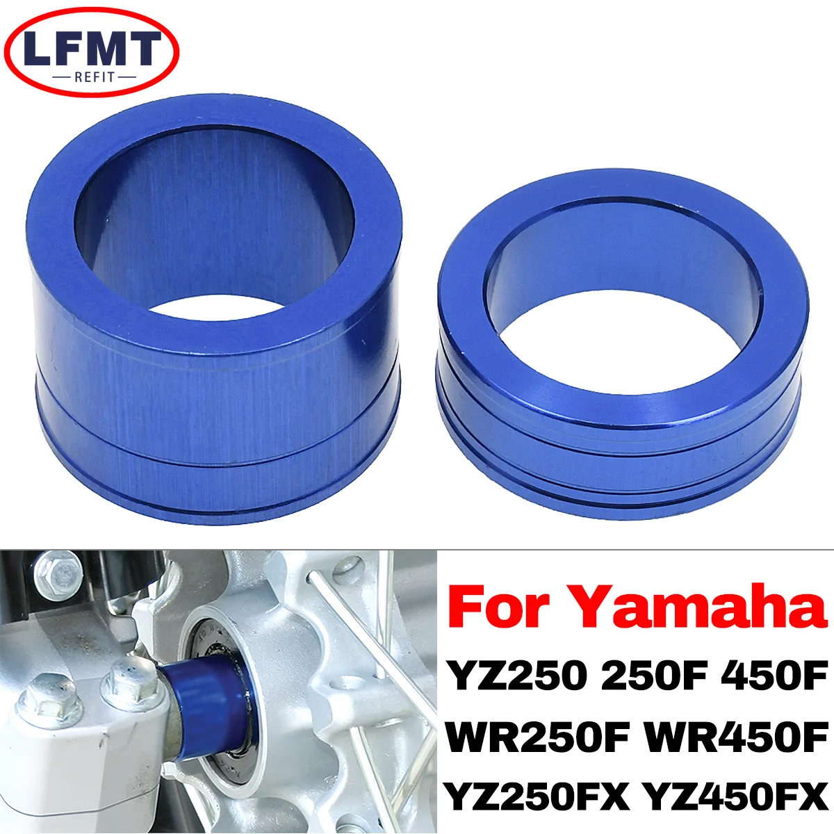 For Yamaha Motorcycle WR YZ 250F 450F YZ250F YZ250FX YZ450F YZ450FX WR250F WR450F Motocross Parts CNC Front Wheel Hub Spacer