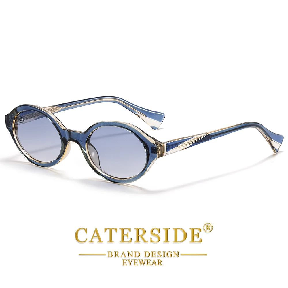 CATERSIDE Retro Damen-Sonnenbrille mit ovalen Gläsern und hochwertigen, dicken Rahmen, Herren-Brille für Outdoor-Fahrten, modische Street-Style-Brille, UV40 – Detail 16