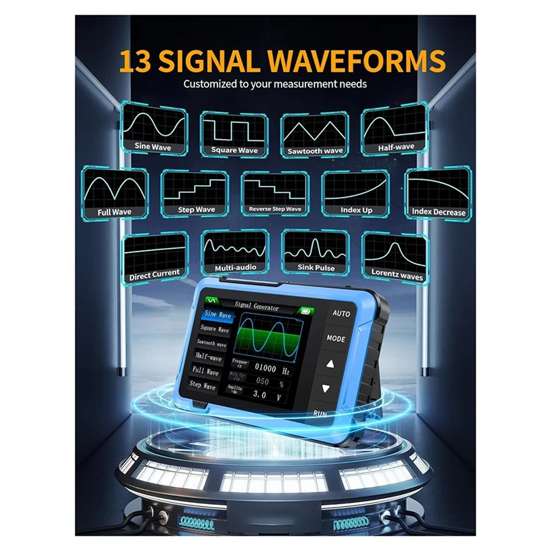 AT19-Oscilloscope/DDS Signal Generator 2-In-1,2.8 Inch TFT,10Mhz Bandwidth, 48MS/S Sampling Rate, Trigger Function Auto/Nomal