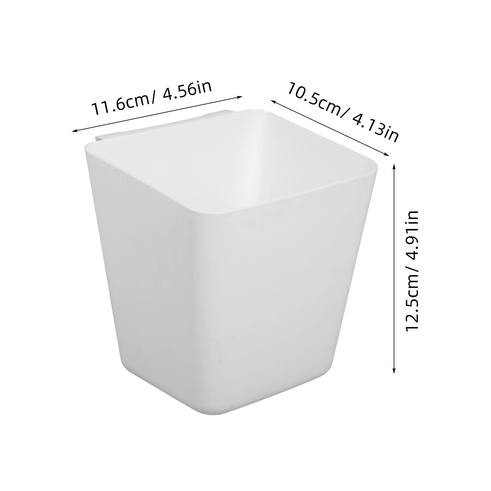 6Pcs ABS Hanging Storage Cup Small Trash Can for Rolling Cart Organizer Collecting Waste Container Hanging Cups for Rolling Cart