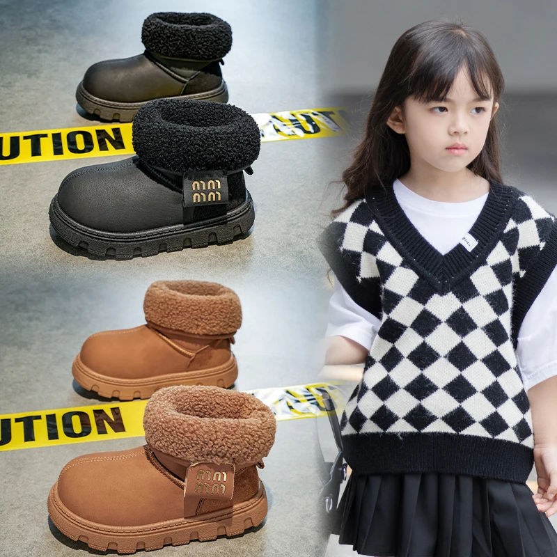 

Зимние утепленные зимние ботинки плюс бархатные нескользящие короткие ботинки на платформе, женская зимняя обувь Женские Зимние Ботинки