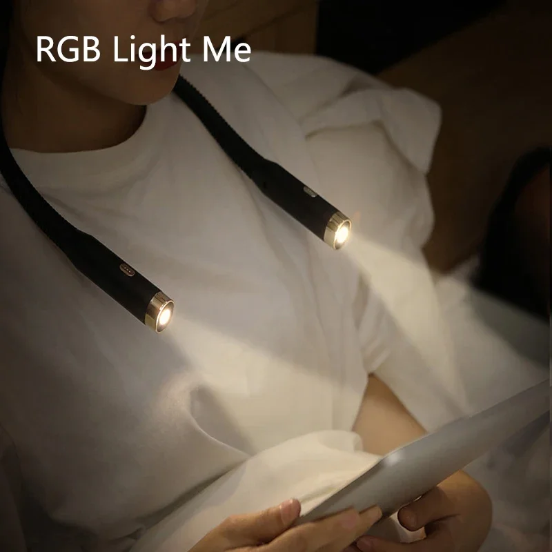 

Reading in Bed Bendable Book Lights Neck Lamp with 4 LED Lights Adjustable Brightness Perfect for Sewing and Knitting Desk lamp