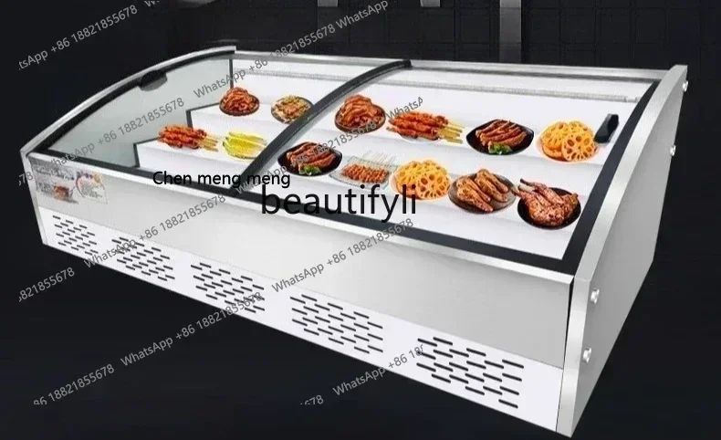 Hot sales Commercial desktop ladder display cabinet, freezer, stall, night market mobile third step