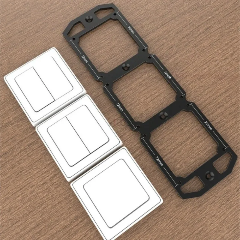 

Деревообработка, профессиональный алюминиевый сплав 86, набор для пробивания отверстий в коробке, шаблон для установки переключателя, прецизионная обработка с ЧПУ