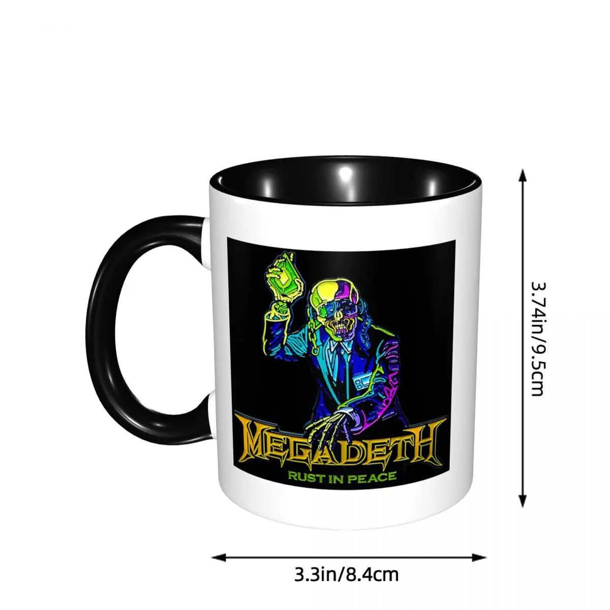 Megadeth Rock Band Dave Mustaine Mug Funny Ceramic Coffee Cups Tea Mugs Milk Cup Drinkware Gift for Friends