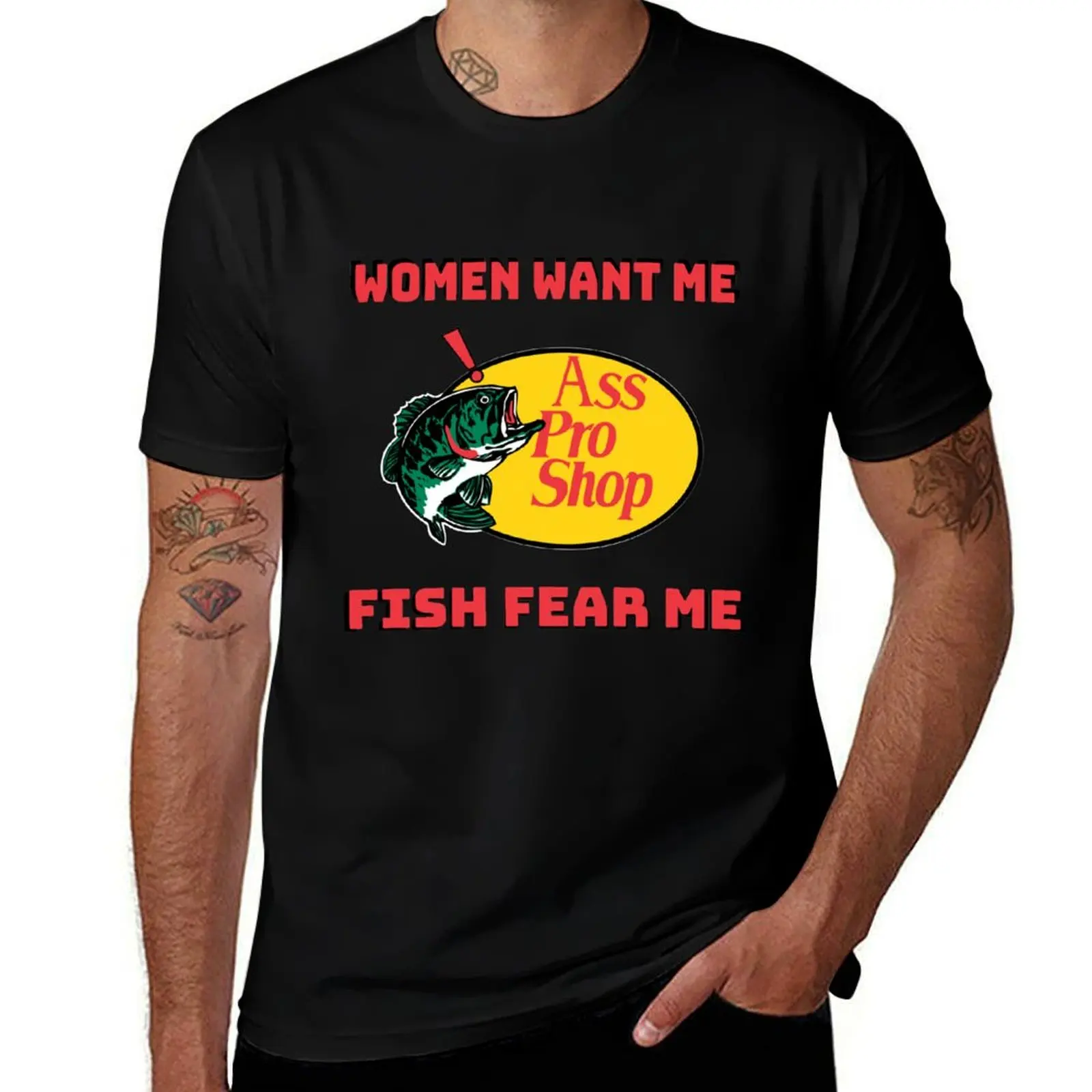 

Women Want Me Fish Fear Me T-Shirt t shirts for man graphic vintage t shirt for man 100 percent cotton T-Shirt