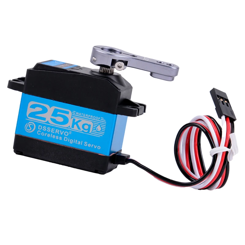 couple élevé 180 de servomoteur numérique sans noyau de 25KG DS3225 PRO ° /270 °   Engrenage métallique + servos de bras 25T, pièces de bricolage pour modèle de Robot de voiture RC