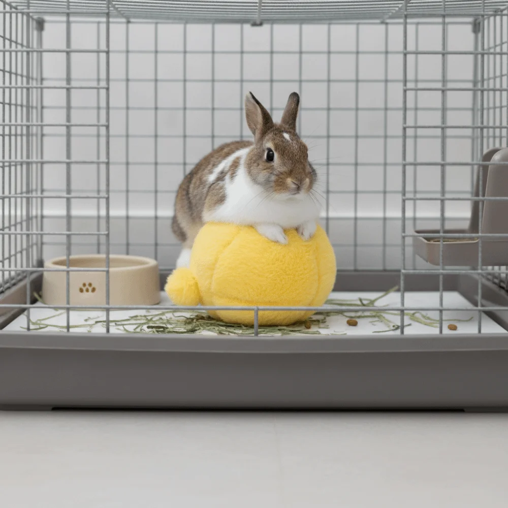 Simulated Rabbit Buttocks Rabbit Venting Ball Fluffy Bite Resistant Rabbit Calming Ball Soft Comfortable Rabbit Fur Ball