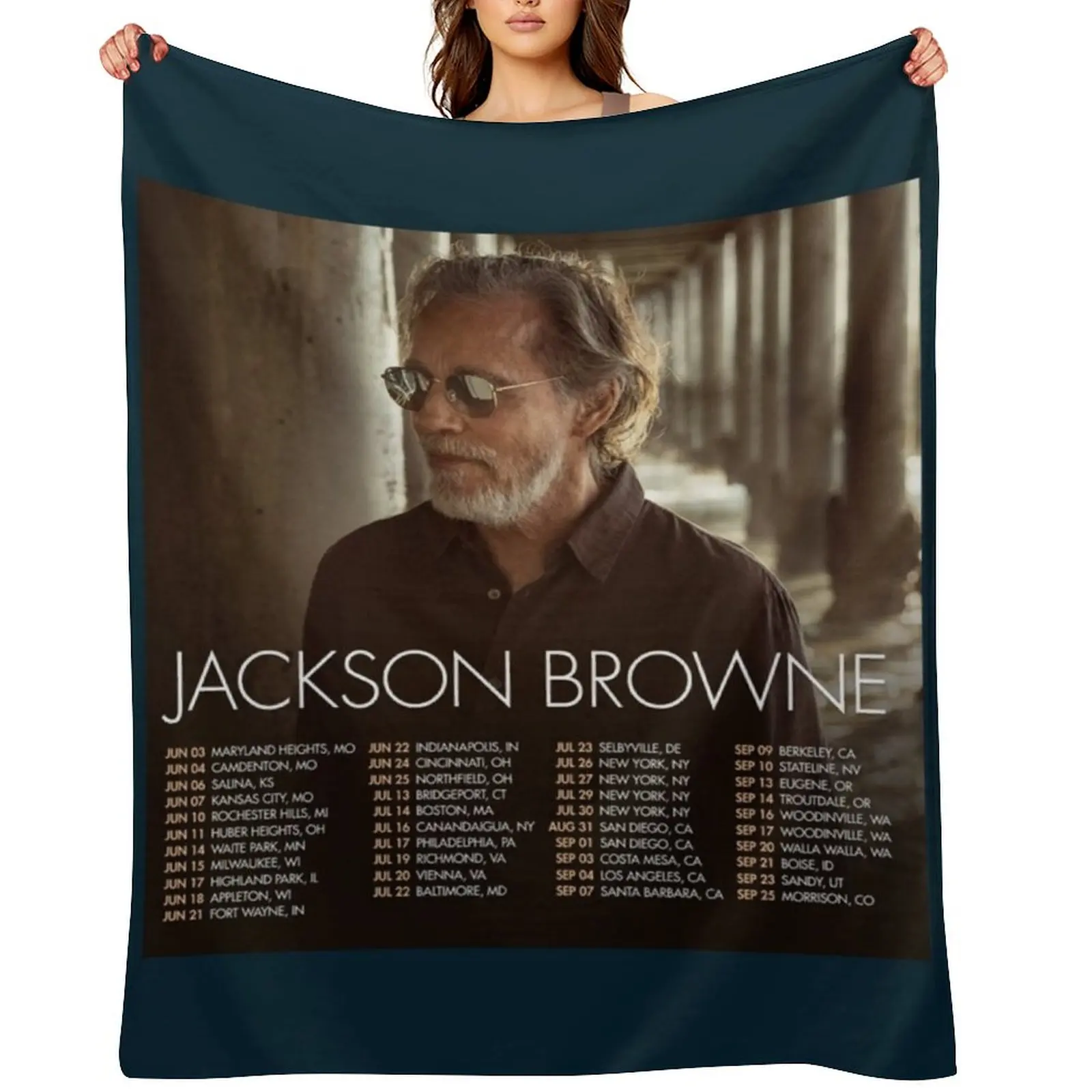 

Jackson Browne Show Tour 2022 Throw Blanket Vintage For Decorative Sofa Warm Quilt Blankets