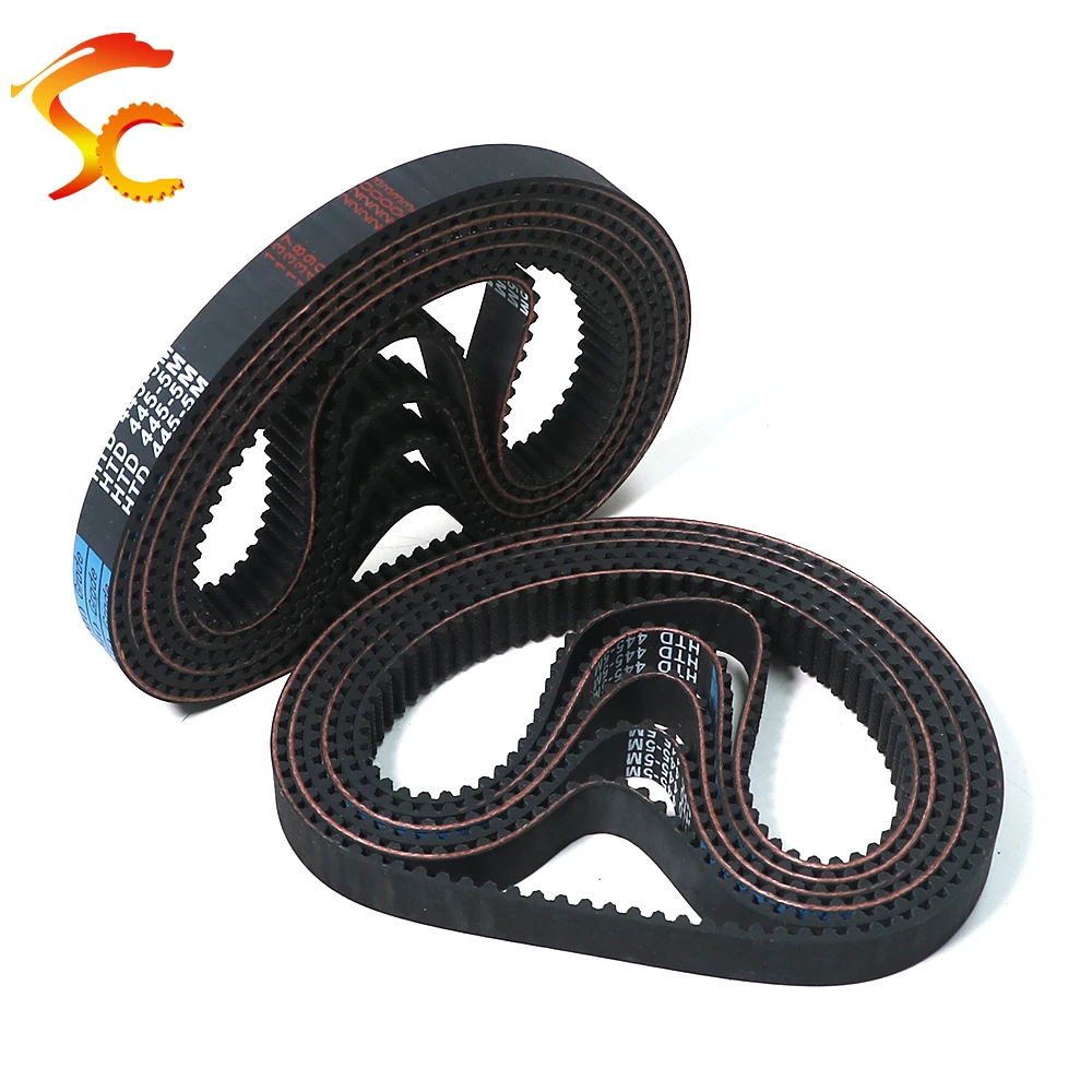 HTD 5M Rubber Timing Belt Length 425/430/435/440/445/450/455/460/465/470mm Width 6~25mm HTD 5M Closed Loop Belt