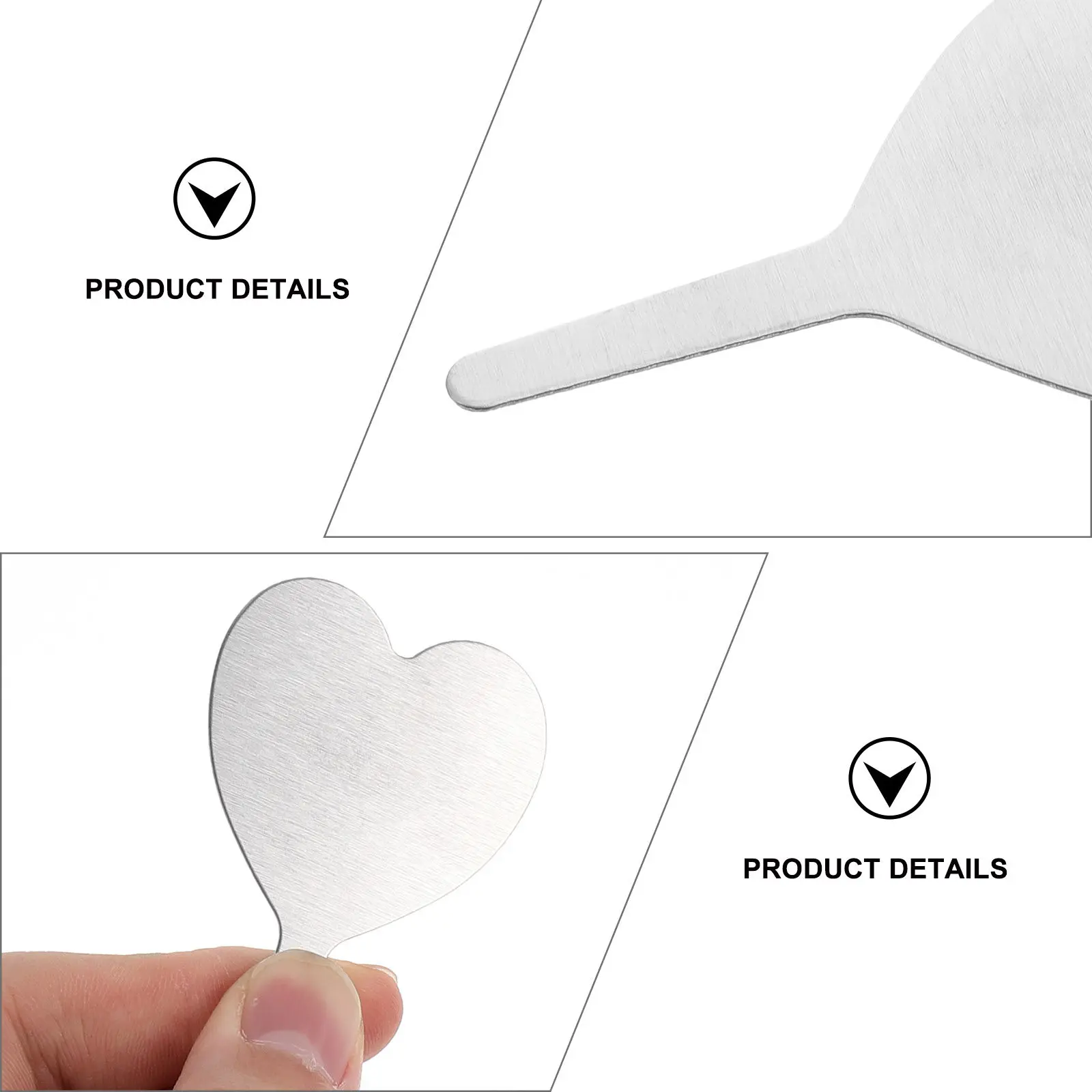 50Pcs Heart Shape Metal Plant Tags Solid Color Gardening Labels Reusable Seedling Markers Garden Plant Markers