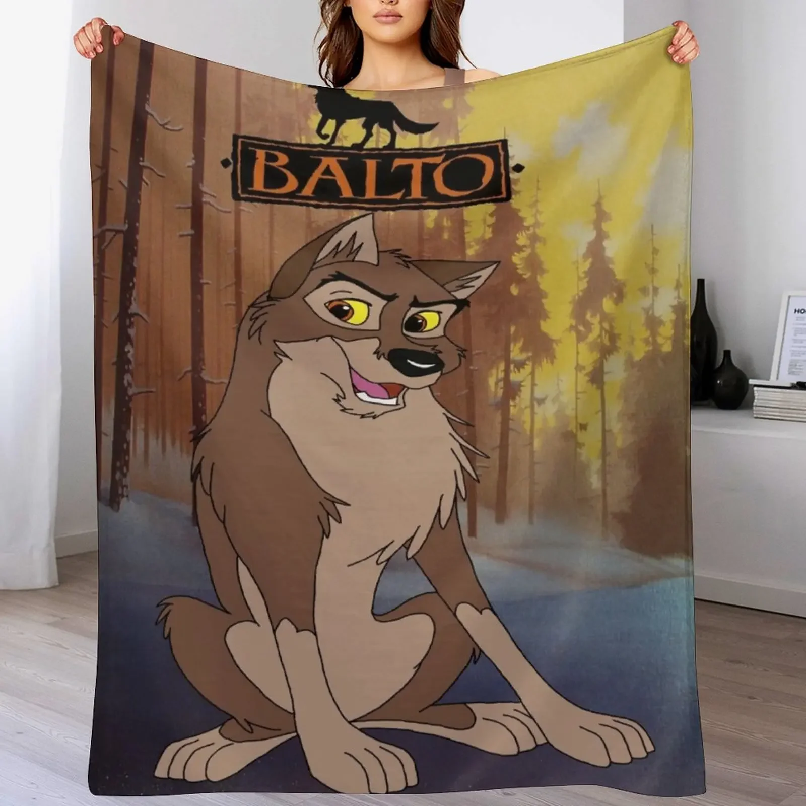 Balto In The Wilderness Throw Blanket Warm Cozy Throw Blanket for Living Room Couch